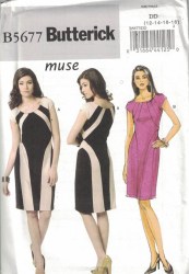 5677 EZ CLOSE FIT LINED SEAMED ZIP  SS DRESS KNIT PATTERN 6-12